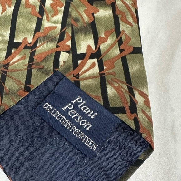 J. Garcia Plant Person Collection 14 silk necktie - Picture 3 of 4